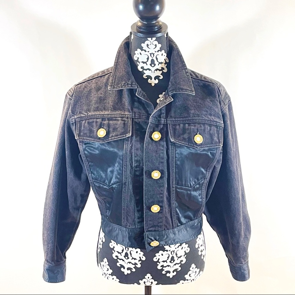 George Marciano Vintage Black Denim Jacket